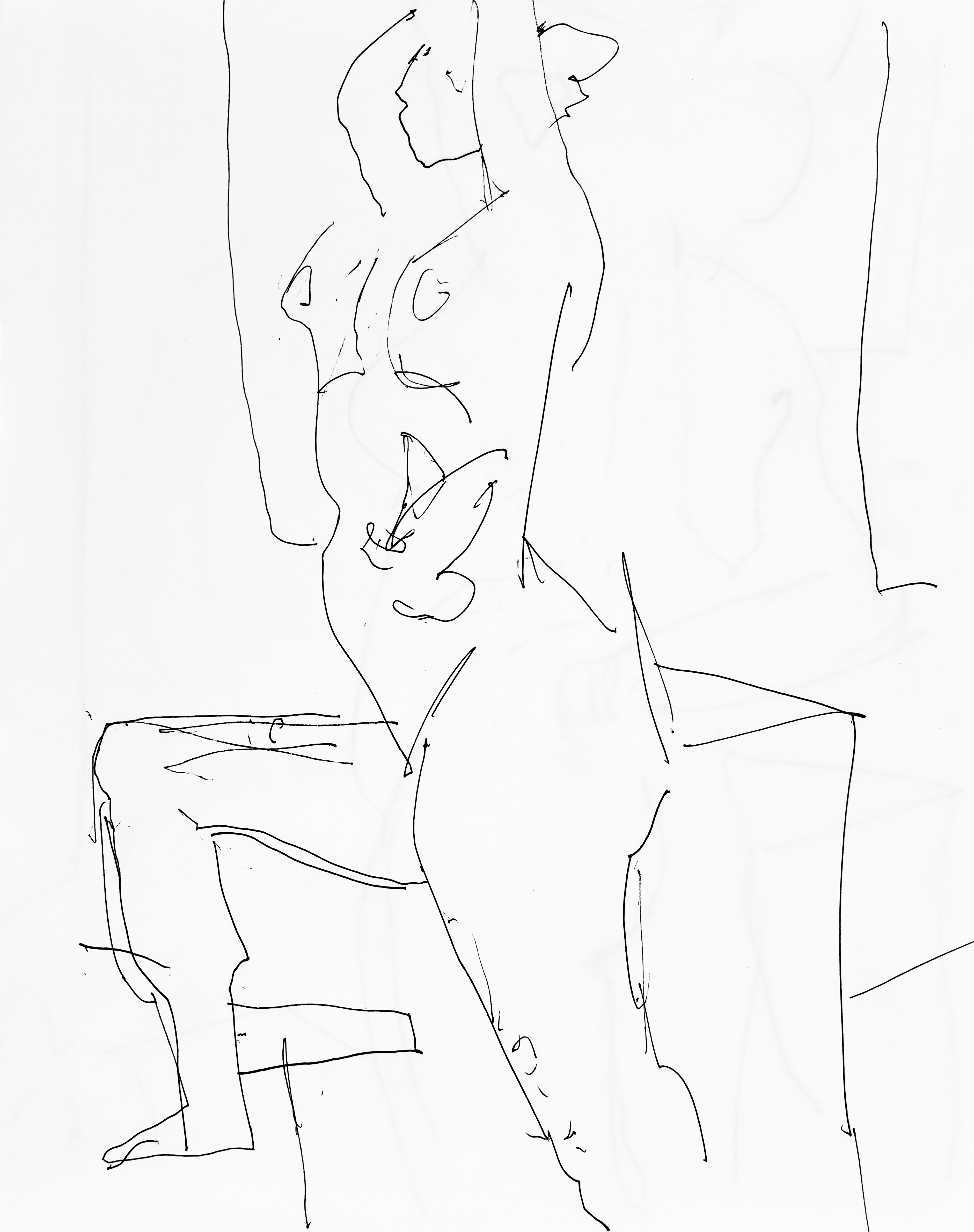 Figure with Upward Trajectory